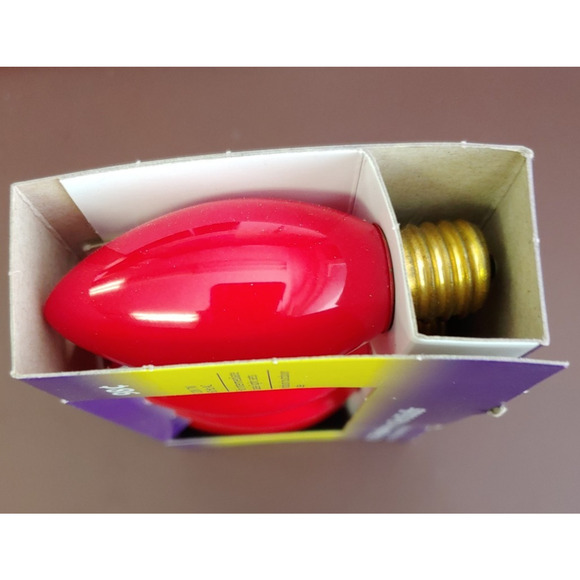 Red C9 Light Bulb Ceramic-Count 4 Lightkeeper Pro Christmas Decor Replacements - Picture 5 of 8